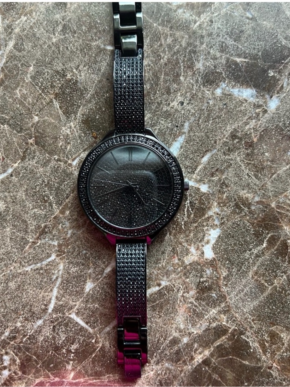 Michael Kors Black Crystal Accent Women's Bracelet Watch